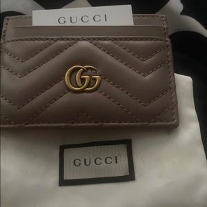 Brown Gucci card holder